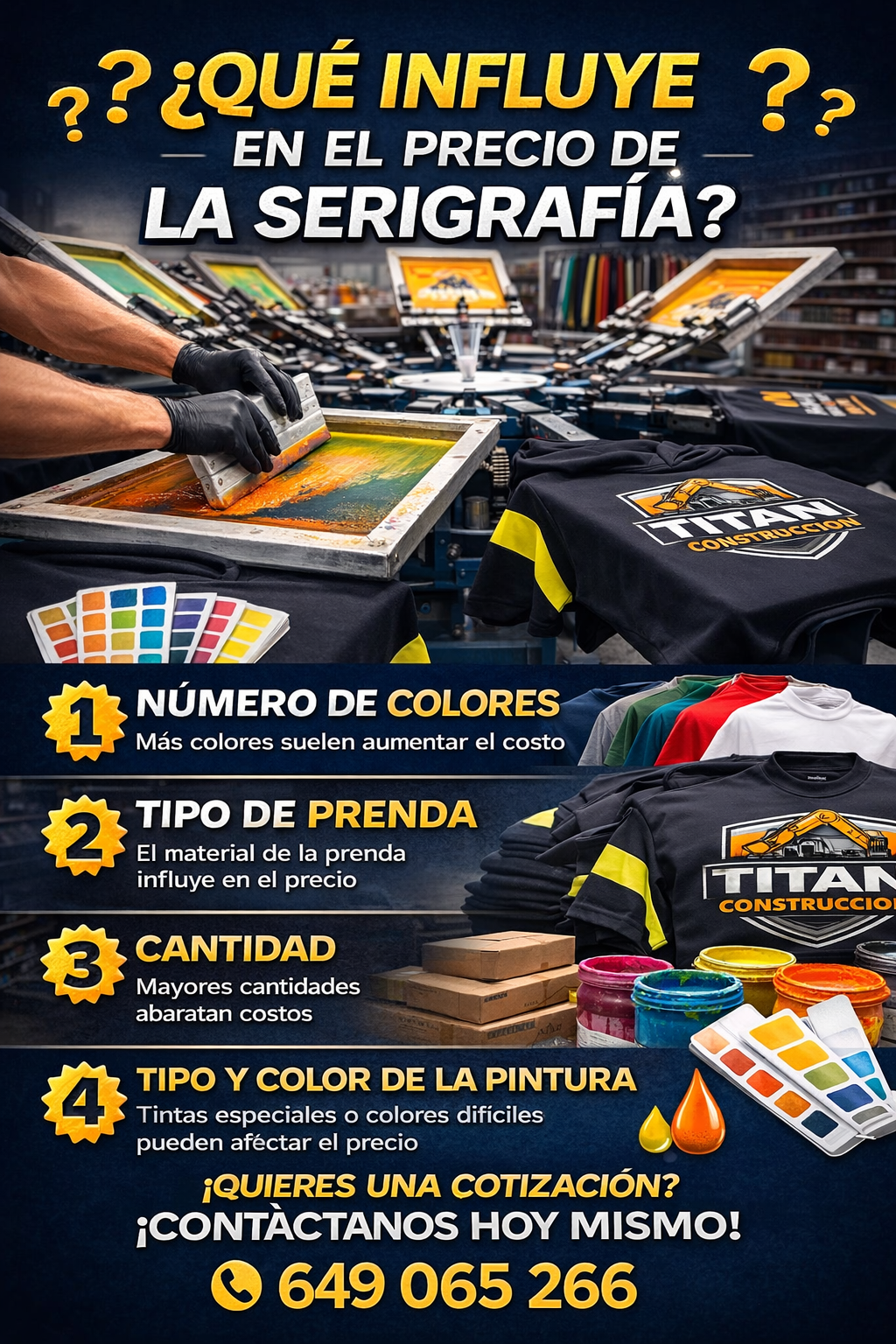 Qué influye en el precio de la serigrafía